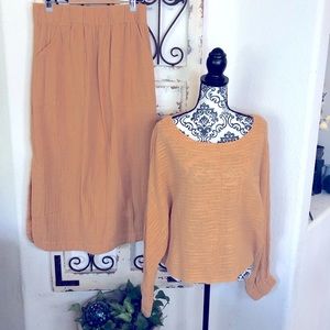 Free People Maxi Skirt Set size Large